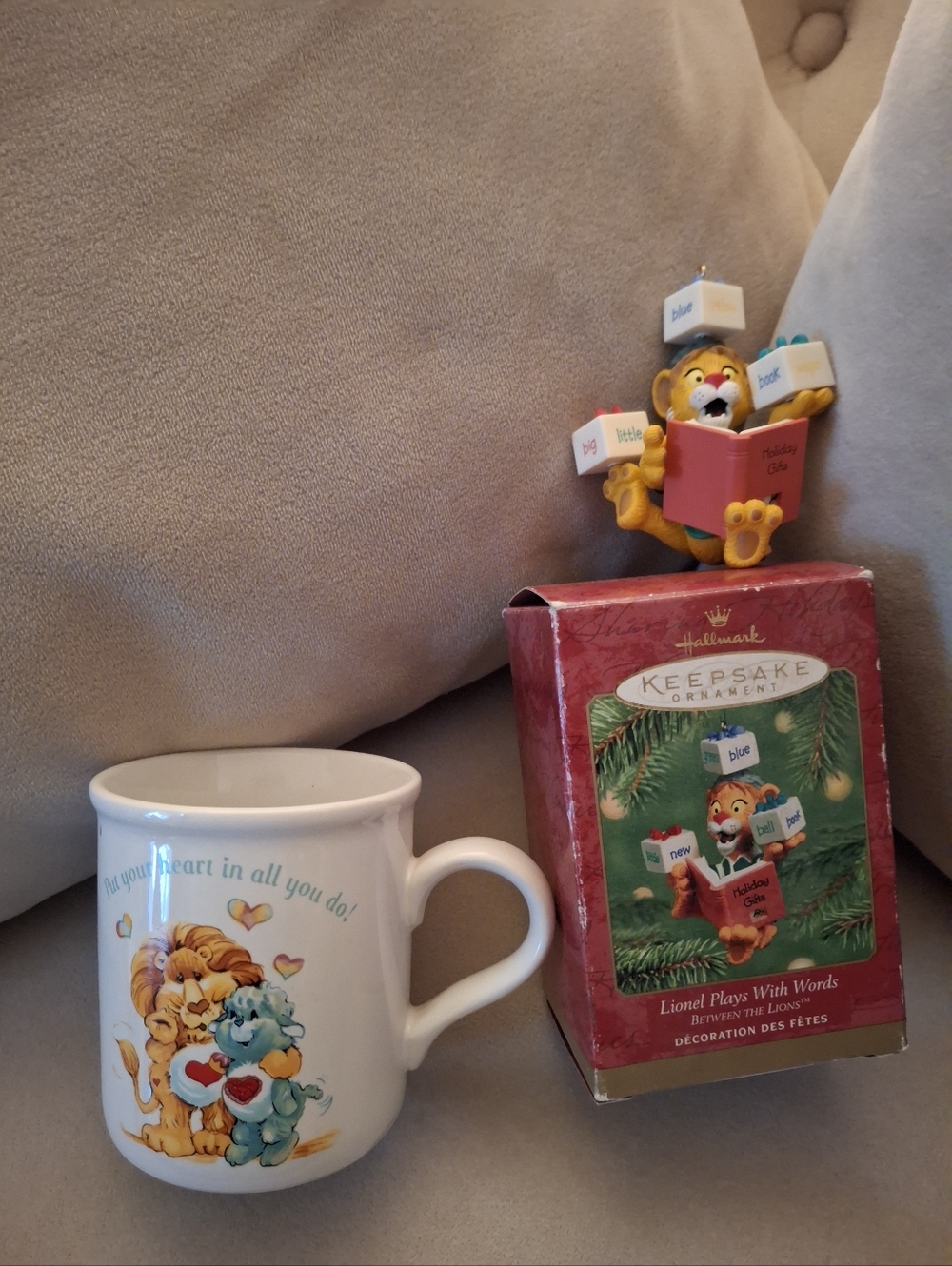 Hallmark Yellow Lionel Lion Ornament with Multicolor Word Blocks